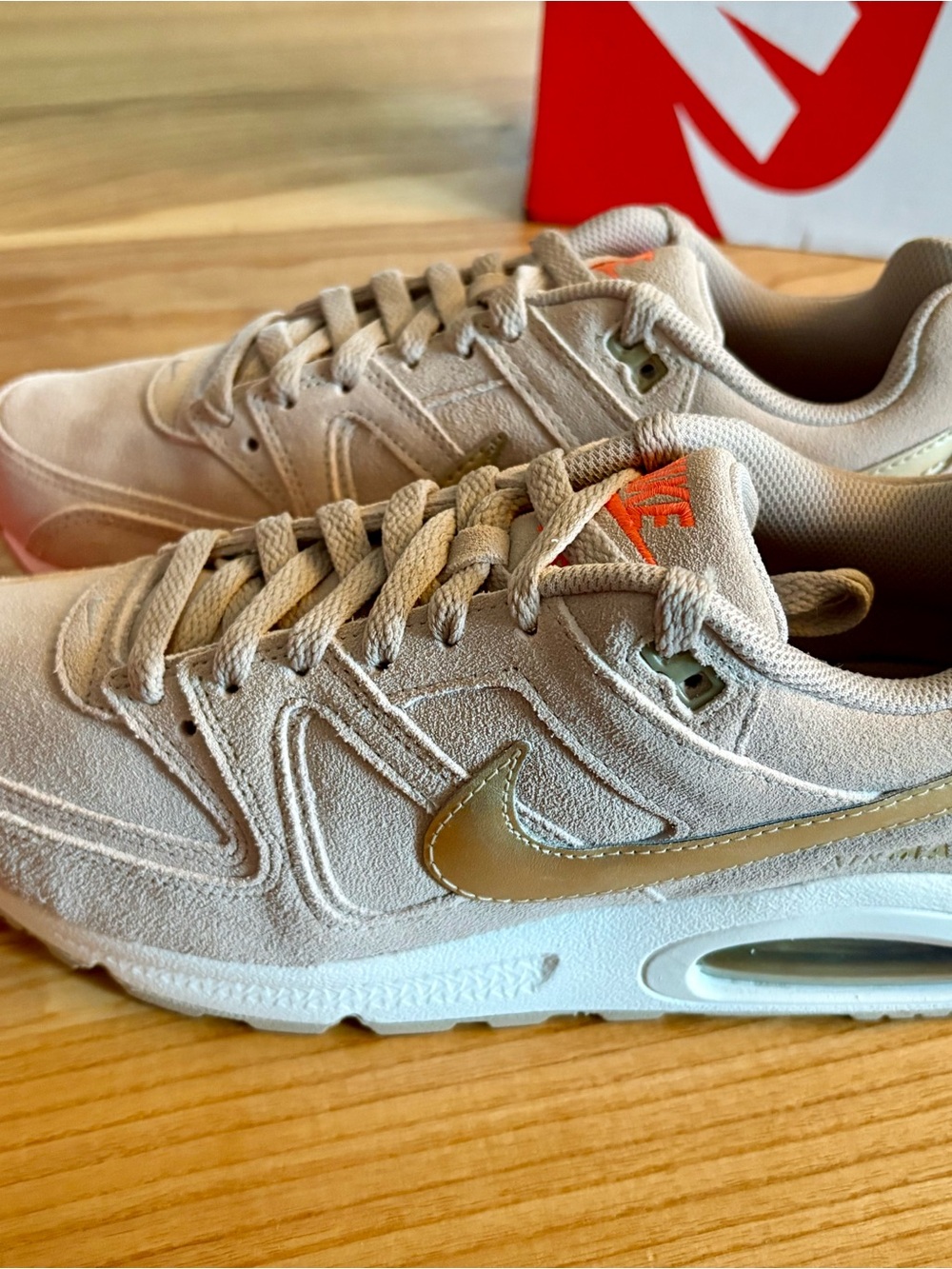 Nike Air Max Command Pro Women’s Beige Suede Athletic Sneakers